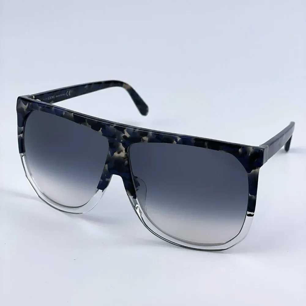 NEW Loewe LW40001F FILIPA 56B Shiny Havana Gradient Smoke Shield Women Sunglasse